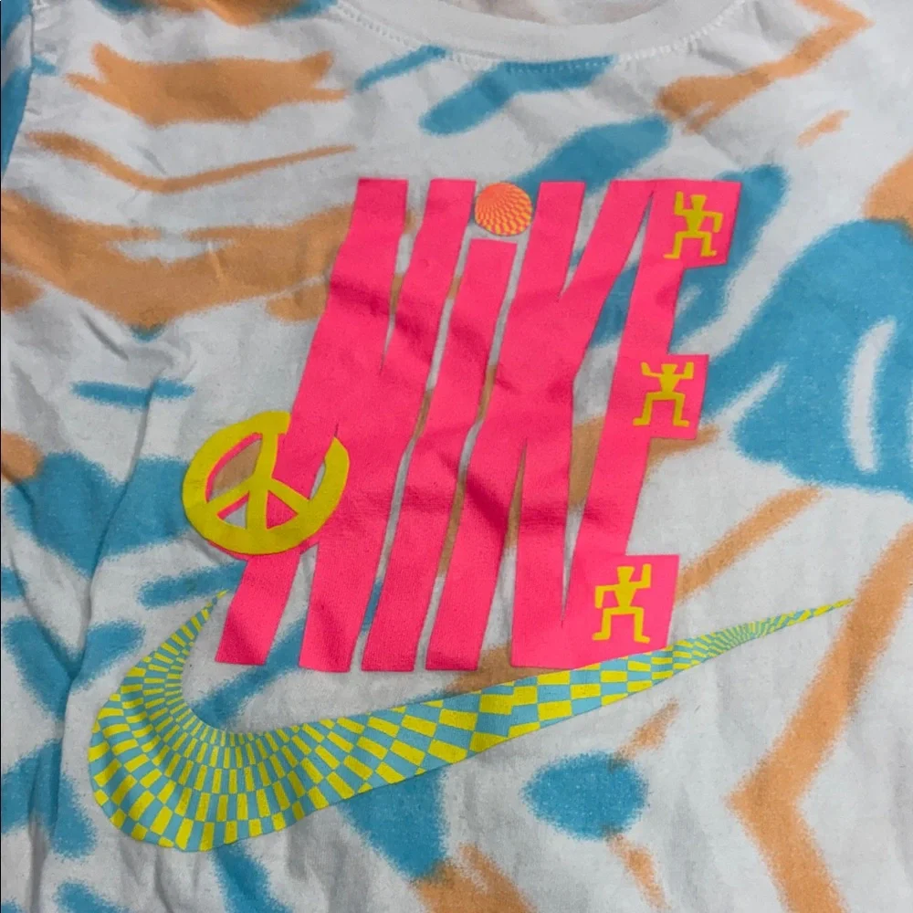 Nike Kids Tie-Dye T-Shirt - Blue, Orange, and White - Picture 3 of 6